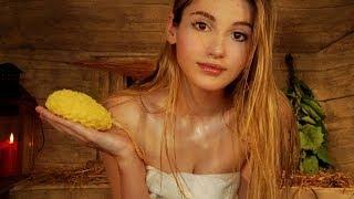 ASMR - Let's enjoy a HOT Sauna together! WASHING YOU and MASSAGING you! Most REAL SAUNA EXPERIENCE!