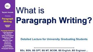 What is Paragraph Writing? | Detailed Lecture for University Students