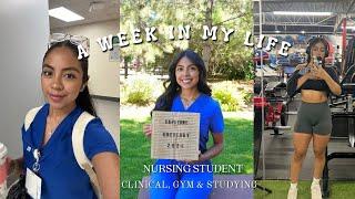 Nursing school vlog !! Capstone clinical, studying & working out ‍️‍️