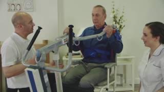 Transfer from shower chair to chair feat SA 160 stand aid