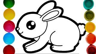 Beautiful Rabbit Drawing, Painting & Coloring For Kids and Toddlers_ Kids Art