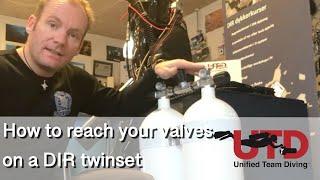 How to reach your valves on a DIR twinset