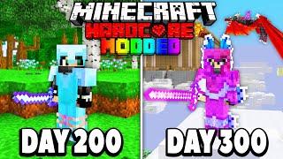 I Survived 300 Days in Modded Hardcore Minecraft.. Here's What Happened