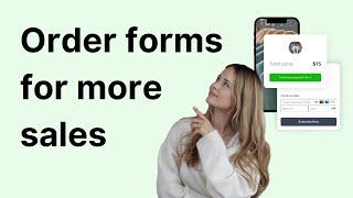 How to create an online order form for free in minutes