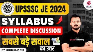 UPSSSC JE New Vacancy Syllabus 2024 | UPSSSC JE Civil Syllabus | Civil by Shubham Sir