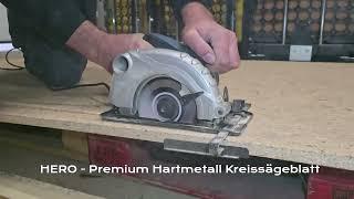 HERO Profiwerkzeug Premium Hartmetall Kreissägeblatt für Handkreissäge HM TCT Sägeblatt Holz