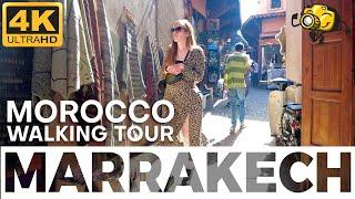 Marrakech Walking Tour, Morocco ASMR Virtual Walk Tour (4k UHD 60fps) – With Captions