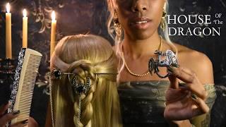 Mysterious Personal Hair Styling, House Of The Dragon Inspired_Detailed Hair Style, Scalp Exam ASMR