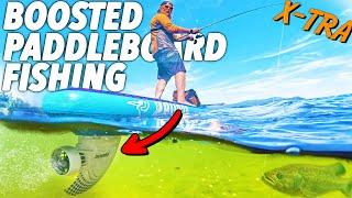 Electric Paddleboard Fishing | Boost Surfing Fin on Pelican Paddle Board for the Win!