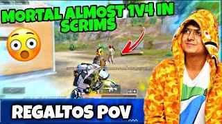 MORTAL ALMOST 1V4 IN UPTHRUST SCRIMS(REGALTOS POV) | REGALTOS REACTION ON MORTAL 1V4