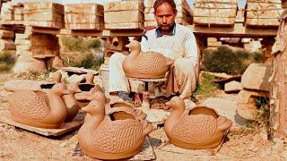 Duck Shape Garden Clay Planter Making With Slip Casting Process | Swan Flower Pot | Clay Planter .