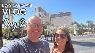 Las Vegas Vlog July Day 2 | Mirage Last Visit | Flamingo + Carlos' N Charlie's | Cafe Lola