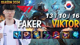 T1 Faker VIKTOR vs AURORA Mid - Patch 14.24 KR Ranked | lolrec