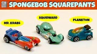 SQUIDWARD & MR. KRABS & PLANKTON Hot Wheels Character Cars SpongeBob SquarePants