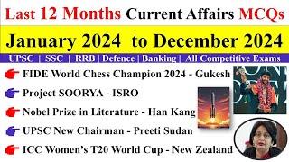 Jan to Dec Current affairs 2024