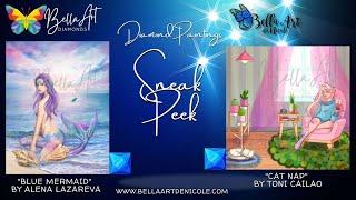 SNEAK PEEK - "Blue Mermaid" and "Cat Nap" #diamondpainting