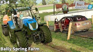 SlurryPit Agitation & Spreading Slurry, Storing GrassSilage Bale│Bally Spring│FS 22│Timelapse#14