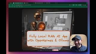 Fully Local RAG AI App using OpenHermes and Ollama