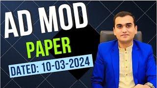 Today MOD AD Paper | Ministry of Defence AD Paper | 10-03-2024 | Assistant Director MOD Paper