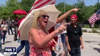 Protesters gather at Texas Capitol for "Shed the Mask" rally