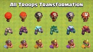 All Troops Transformation at Every Level (Long Version) | Time Lapse - Clash of Clans