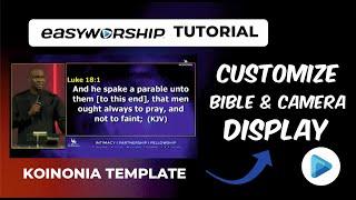 Easyworship 7 Tutorial: How to place CAMERA and BIBLE Side-by-Side in Easyworship