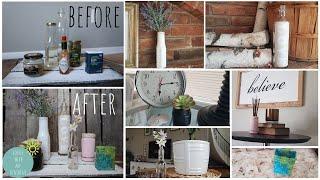 DIY | REPURPOSE CONDIMENT JARS BOTTLES | SHABBY CHIC | FARMHOUSE | BUDGET HOME DECOR | RECYCLE REUSE