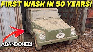 First Wash in 50 Years: VW Thing w/ 6800 Original Miles! | Satisfying Restoration