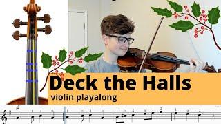 Deck the Halls Violin Play-Along