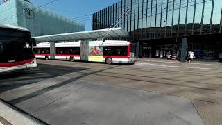 Triple articulated buses in St  Gallen