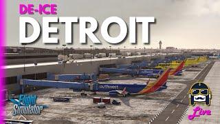 SWA 737 Live on VATSIM - De-Ice Detroit VATSIM Events - PMDG 737