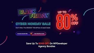 WPDeveloper’s MASSIVE Black Friday Deals 2022 | Up To 80% OFF