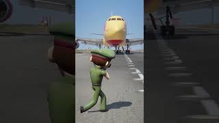 Little Singham Army Accidently Came During Airplane Landing | Grand Theft Auto V #shorts #plane
