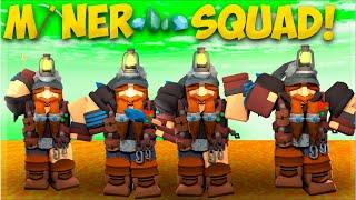 The YOUTUBER MINER SQUAD.. (Roblox Bedwars)
