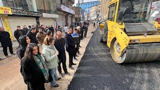 Yüksekova kültür sanat sokağı Asfaltlama çalışmaları başladı