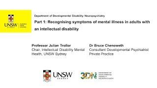 Recognising symptoms of mental illness in adults with an intellectual disability