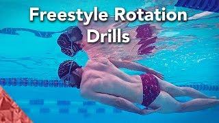 Swimming freestyle rotation drills. How to swim front crawl smoother
