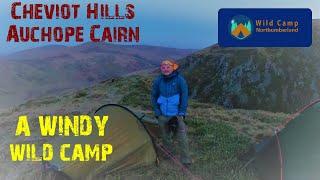 Auchope Cairn wild camp in the Cheviot Hills, Northumberland