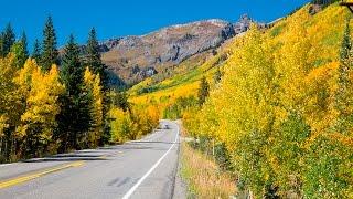 Million Dollar Highway 550 in HD1080p, Silverton to Ouray, San Juan Skyway, Fall Colors,Scenic Drive