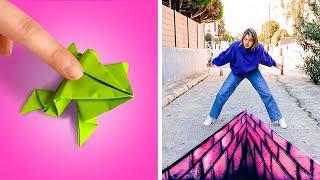 Origami vs ARTE de papel 3D. Arte creativo en papel