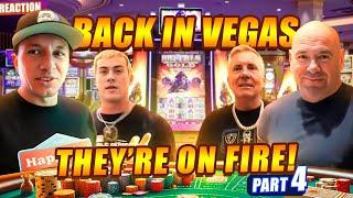 Part (4/6) Stevewilldoit, Dana White, Vegas Matt & Togi Cathes Fire on Baccarat! #reaction