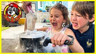 Kids Pretend ‍ ROCKS & SOCKS STEW! Caleb & Isabel Bake Croissants for Princess Mary