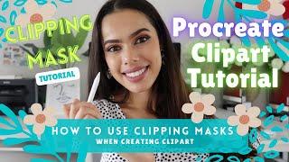 Procreate Clipart Tutorial: How to use clipping masks on Procreate to create Clipart for TPT