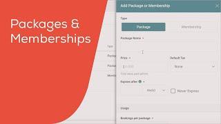 Packages & Memberships