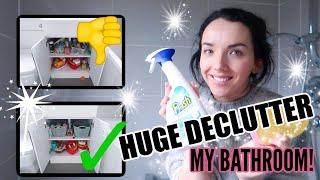 DECLUTTER & REORGANISE WITH ME! | BATHROOM SPEED CLEAN 2019