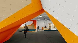 2D Digital Rendering: Vertical Rock Climbing and Fitness Center Virtual Tour – Tysons VA