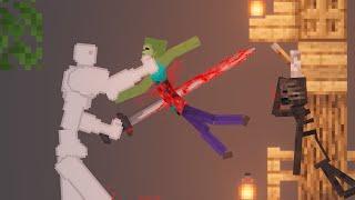 Minecraft Mobs Attack People in People Playground (Part 2)