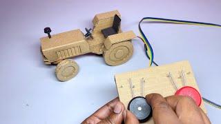 How to make a cardboard R.C tractor with dc motor.