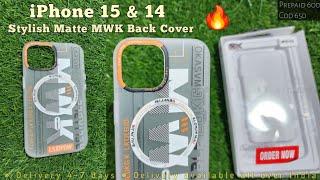 iPhone 15 & 14 Series Stylish MWK Matte Finish Back Cover ! iPhone 15 & 14 Back Cover India