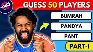 Cricket Quiz | Guess 50 'T20 World Cup 2024' Players  (Part-I)